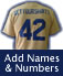 Add Names & Numbers to Your Custom T-shirts