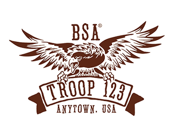 BSA Eagle holding Banner T-shirt Design